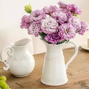 Vases,Bouquet European Retro Ceramic,Living Room, Arrangement Medieval White